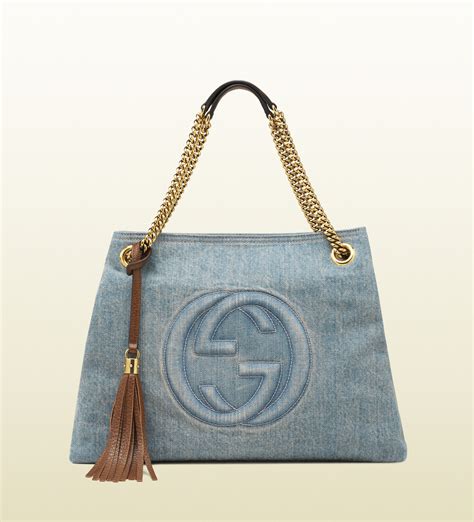 denim gucci bags|gucci denim tote bag.